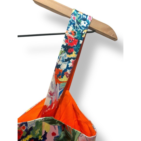 90s Y2K Floral Dress Red straps Whimsigoth Grunge Sz 2 Maxi - Picture 5 of 15